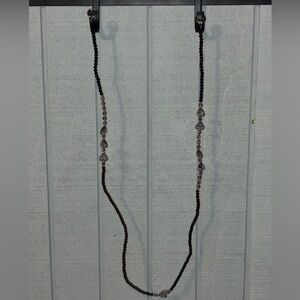 Elegant Black and Silver Beaded purse strap